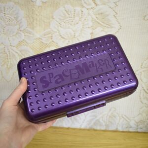 Spacemaker Purple Pencil Box Plastic Storage Case Vintage 90s 1990s Nostalgia
